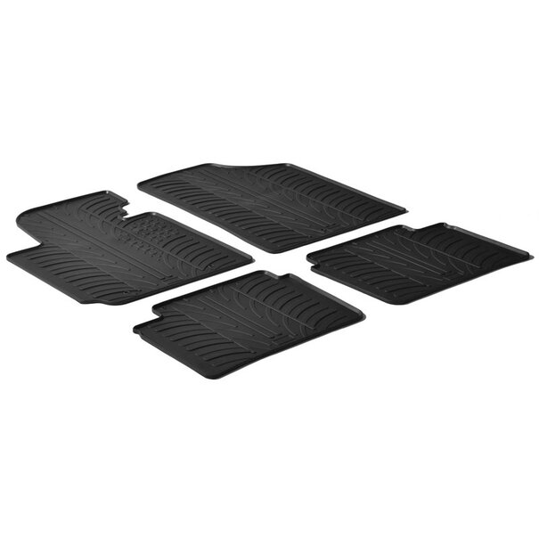 Gledring Rubbermatten passend voor Hyundai Veloster 2011- (T profiel 4-delig)