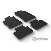 Gledring Rubbermatten passend voor Peugeot 308 III SW 2021- & Opel Astra L Sports Tourer 2021- excl. MHEV (T profiel 4-delig + montageclips)