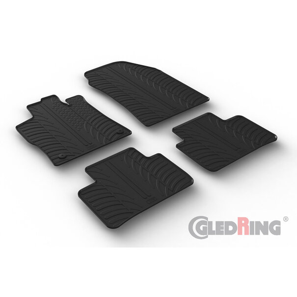 Gledring Gledring Rubbermatten passend voor Peugeot 308 III SW 2021- & Opel Astra L Sports Tourer 2021- excl. MHEV (T profiel 4-delig + montageclips)