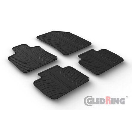 Gledring Rubbermatten passend voor Peugeot 508 II 2019- (T profiel 4-delig + montageclips)