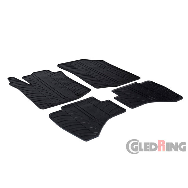 Gledring Rubbermatten passend voor Peugeot 108 & Citroën C1 2014- (T profiel 4-delig + montageclips)