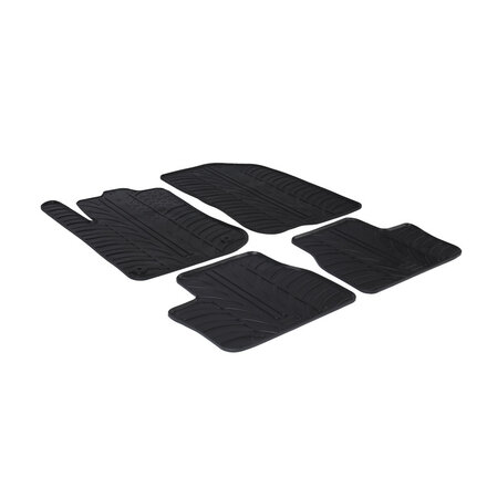 Gledring Rubbermatten passend voor Peugeot 2008 incl. Crossover 2013-2019 (T profiel 4-delig + montageclips)