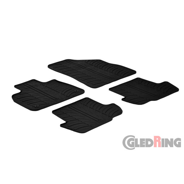 Gledring Rubbermatten passend voor Citroen DS5 2012- (T profiel 4-delig + montageclips)