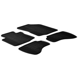 Rubbermatten passend voor Citroen C1 / Peugeot 107 / Toyota Aygo 2010- (T profiel 4-delig + montageclips)