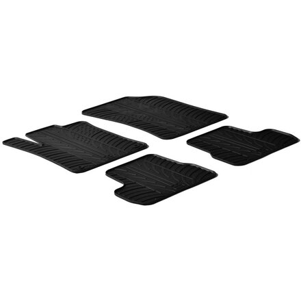 Gledring Rubbermatten passend voor Citroen C3 2010-10/2016 (T profiel 4-delig + montageclips)