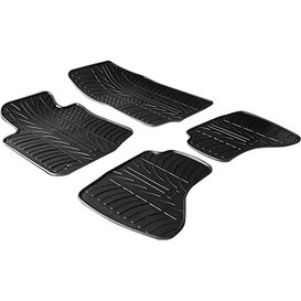 Rubbermatten passend voor Citroen C1 / Peugeot 107 / Toyota Aygo 2005-2009 (T profiel 4-delig + montageclips)