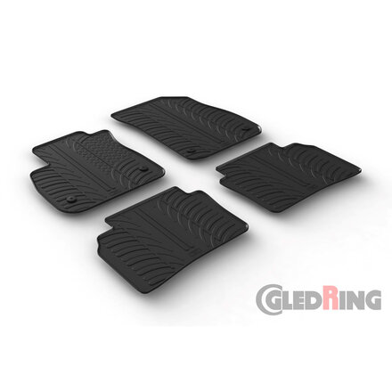 Gledring Rubbermatten passend voor Opel Insignia Grand Sport & Sportstourer 2017- (T profiel 4-delig + montageclips)