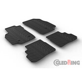 Gledring Rubbermatten passend voor Opel Karl 8/2015- (T profiel 4-delig + montageclips)