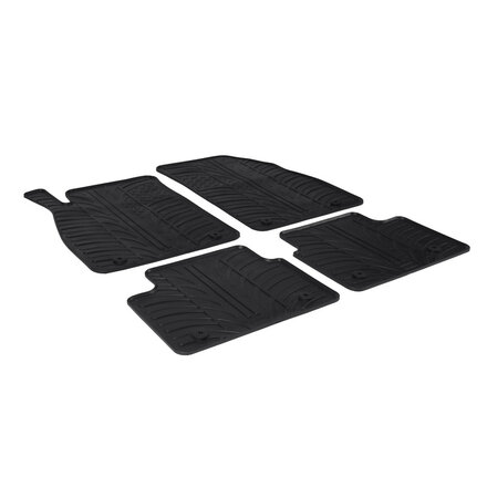 Gledring Rubbermatten passend voor Opel Insignia 2013-2017 (T profiel 4-delig + montageclips)