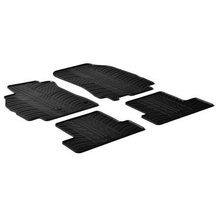 Gledring Rubbermatten passend voor Renault Megane III Coupé 2008-2015 (T profiel 4-delig)