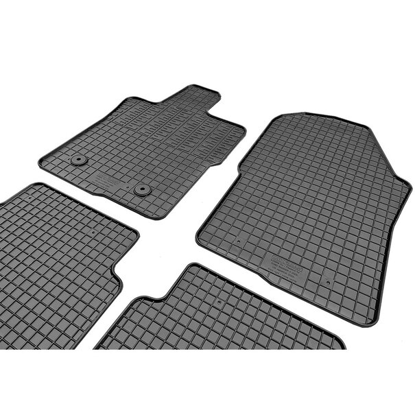 AutoStyle Rubber matten passend voor Volkswagen Amarok 2022- & Ford Ranger II 2022- (4-delig + montagesysteem)