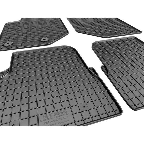 AutoStyle Rubber matten passend voor Jeep Avenger (benzine) 2023- (4-delig + montagesysteem)