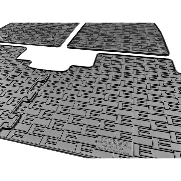 CIKCAR Rubber matten passend voor BYD Atto 3 2022- (4-delig + montagesysteem)