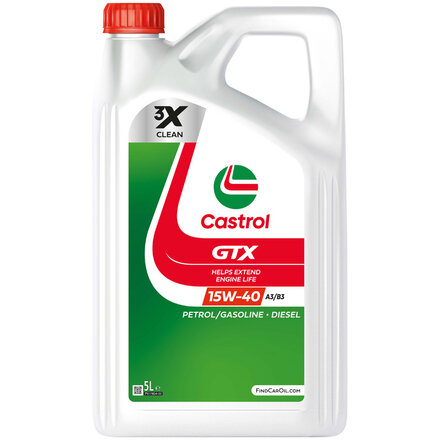 Castrol Motorolie GTX 15W-40 A3/B3 5-liter