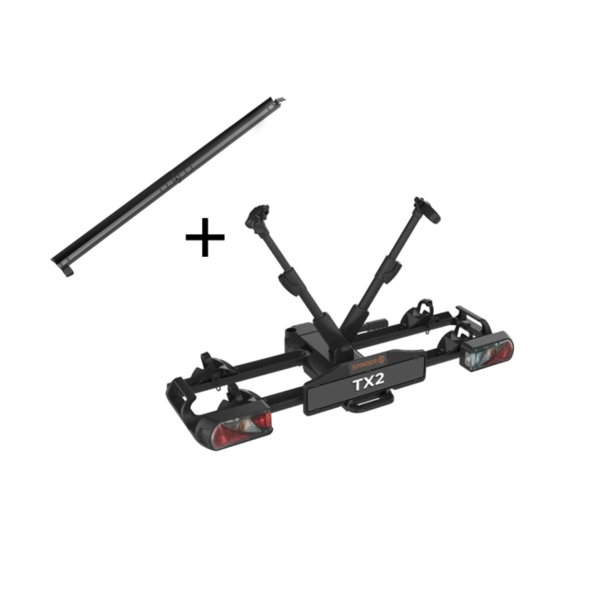 Spinder Spinder TX2 fietsendrager 2026 Incl. Oprijgoot  - 2 fietsen - Kantelbaar - 17 kg