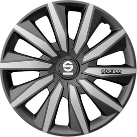 Sparco Wieldoppen Milano - 14-inch - Grijs/Zilver - Set van 4 stuks