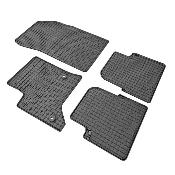 CIKCAR Rubber matten Jeep Avenger (Hybrid) 2023- & Fiat 600 (Hybrid) 2023- & Alfa Romeo Junior (Hybrid) 2024- (4-delig + montagesysteem)