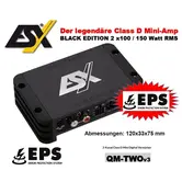 ESX QM-TWOv3 - 2-Kanaals klasse D mini digitale versterker -  300 Watt RMS