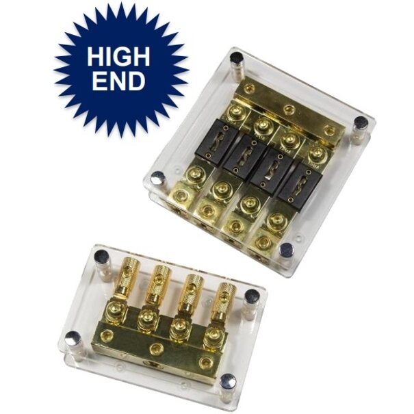 ESX ESX DFD3/4G (set) - 2-Delige set Maxi-ANL zekeringhouder en massa verdeler