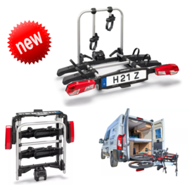 Uebler H21 Z- 2026 model - Geschikt voor 2 fietsen - Bestelwagens - Draaggewicht 60 kg - Inklapbaar - Kantelbaar