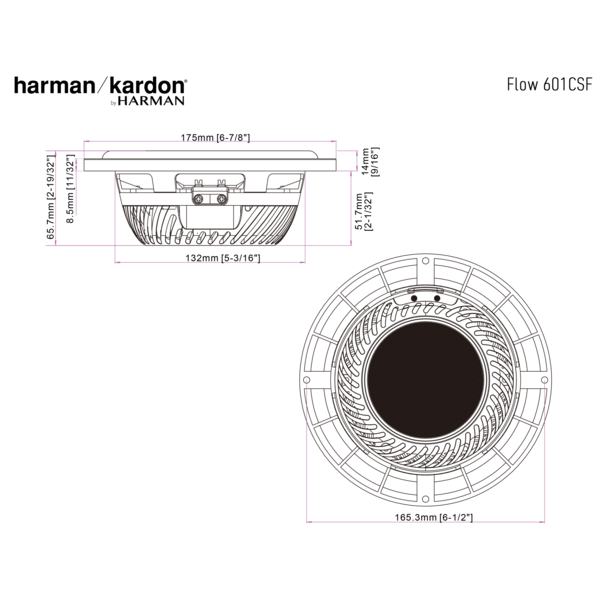 Harman/Kardon Harman/Kardon Flow 601CFS - Composet - 16,5cm / 6.5" - 2 x 120 Watt RMS