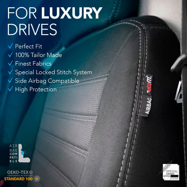 otoM otoM Original Design Stoffen Stoelhoezenset 2+1 passend voor Opel Movano C 2022- (split in rug bank)