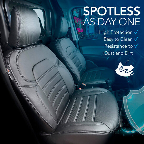 otoM otoM New York Design Kunstleder Stoelhoezenset 2+1 passend voor Opel Movano C 2022- (split in rug bank)