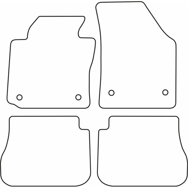 AutoStyle AutoStyle Automatten passend voor Volkswagen Caddy Combi/Variant 5-Personen 2004-2015 (voor + achter)