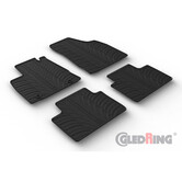 Gledring Rubbermatten passend voor MG 3 Hybrid+ 2024- (T profiel 4-delig + montageclips)