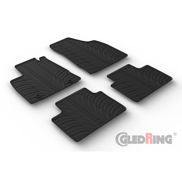 Gledring Gledring Rubbermatten passend voor MG 3 Hybrid+ 2024- (T profiel 4-delig + montageclips)