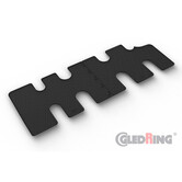 Gledring Rubbermatten passend voor Fiat Talento 2016- / Renault Trafic 2014-2019 / Opel Vivaro 2014-2019 / Nissan NV300 2016- (Bus) (3de zitrij) (G profiel 2-delig + montageclips)