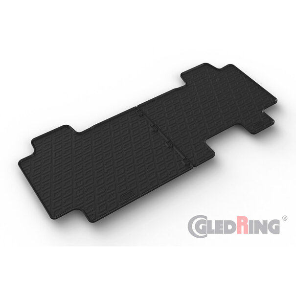 Gledring Gledring Rubbermatten passend voor Citroën Spacetourer 2016- / Fiat Scudo 2022- / Opel Zafira Life 2019- / Peugeot Traveller 2016- / Toyota Proace Verso 2016- (2de zitrij) (G profiel 2-delig + montageclips)