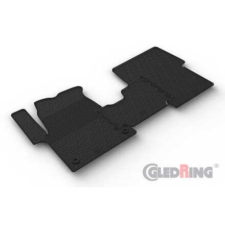 Gledring Rubbermatten Citroën Spacetourer 2016- / Fiat Scudo 2022- / Opel Zafira Life 2019- / Peugeot Traveller 2016- / Toyota Proace Verso 2016- (1ste zitrij) (G profiel 3-delig + montageclips)