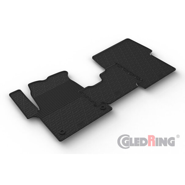 Gledring Gledring Rubbermatten Citroën Spacetourer 2016- / Fiat Scudo 2022- / Opel Zafira Life 2019- / Peugeot Traveller 2016- / Toyota Proace Verso 2016- (1ste zitrij) (G profiel 3-delig + montageclips)