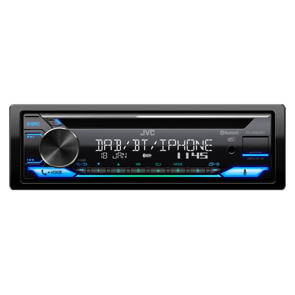 JVC JVC KD-DB922BT - Autoradio - CD speler - Variabele toetsverlichting  -  AUX,  USB,  BT,  DAB+