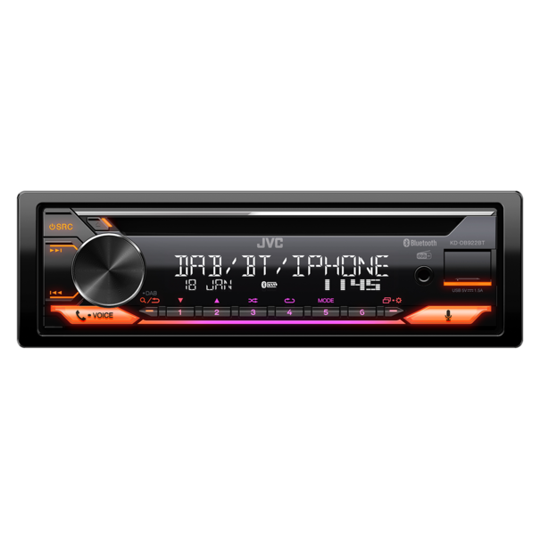 JVC JVC KD-DB922BT - Autoradio - CD speler - Variabele toetsverlichting  -  AUX,  USB,  BT,  DAB+