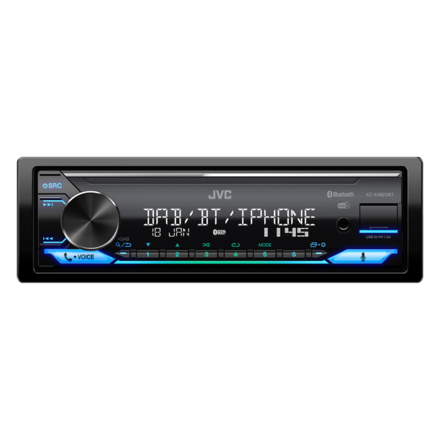 JVC KD-482DBT - Mechless autoradio -  Variabele toetsverlichting -  AUX,  USB,  BT,  DAB+