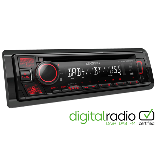 Kenwood Kenwood KDC-BT450DAB - Autoradio  -Bluetooth - DAB+, CD, USB