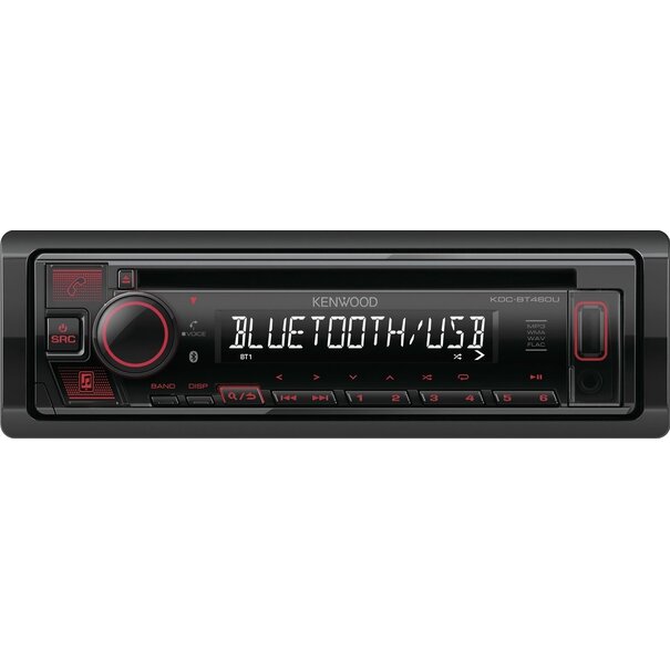 Kenwood Kenwood KDC-BT460U - Autoradio 1 din - AUX, USB, BT, FM -   CD speler