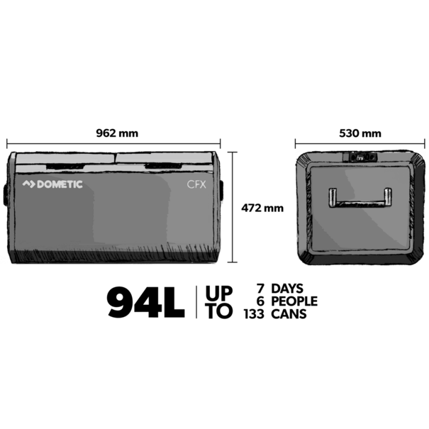 Dometic Dometic CFX3 Slide 95DZ/100 - Geleiderail voor CFX3 95DZ & CFX3 100