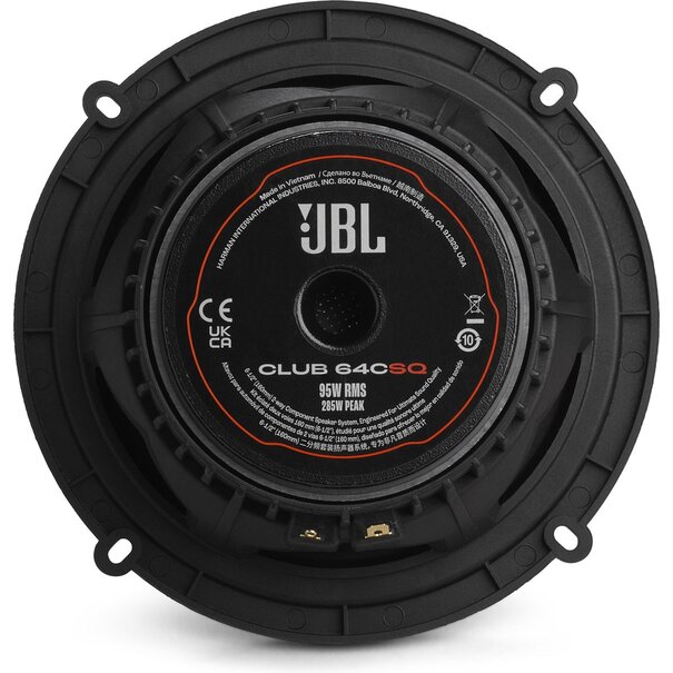 JBL JBL Club 64CSQ - Autospeakers - 16.5cm -  2-Weg Coaxiale Composet - 285 Watt -  95W RMS