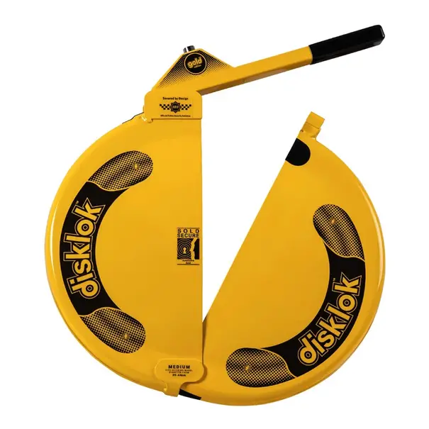 Disklok Disklok stuurslot Gold Edition - Maat Medium - 39-44cm - Geel - SCM-klasse MP-03