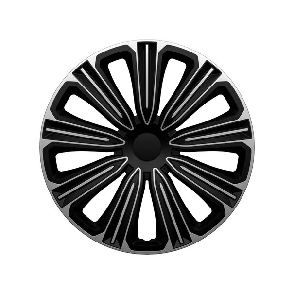 J-Tec 4-Delige J-Tec Wieldoppenset Rosso  - 14-inch - Zilver / Zwart