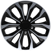 AutoStyle Wieldoppenset Hornet Pro - 16-inch - Zilver / Zwart - 4 Delig