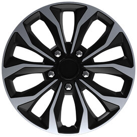 AutoStyle Wieldoppenset Hornet Pro - 15-inch - Zilver/Zwart - 4 Delig