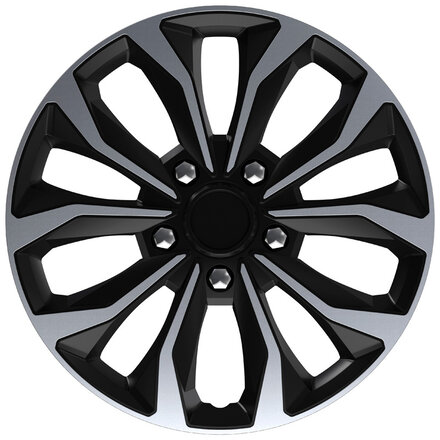 AutoStyle 4-Delige Wieldoppenset Hornet Pro 15-inch zilver/zwart