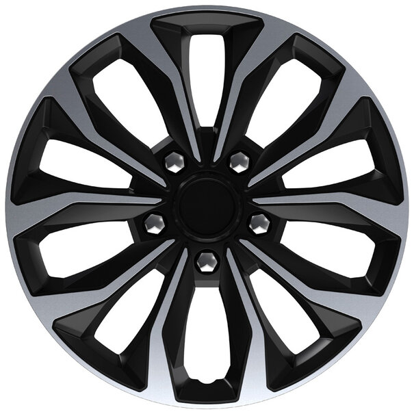 AutoStyle AutoStyle 4-Delige Wieldoppenset Hornet Pro 14-inch zilver/zwart