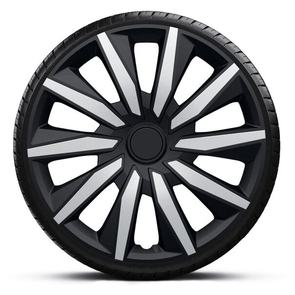 AutoStyle AutoStyle 4-Delige Wieldoppenset Decente 16-inch zilver/zwart