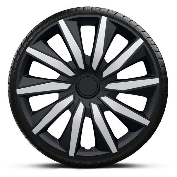 AutoStyle AutoStyle Wieldoppenset Decente - 16-inch - Zilver/Zwart - 4 Delig