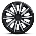 AutoStyle AutoStyle 4-Delige Wieldoppenset Decente - 14-inch - Zilver / Zwart
